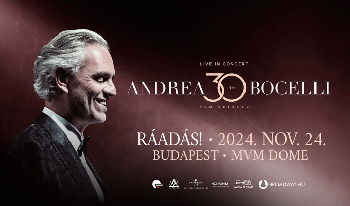 Andrea Bocelli koncert 2024-ben Budapesten! Jegyfoglalás itt!